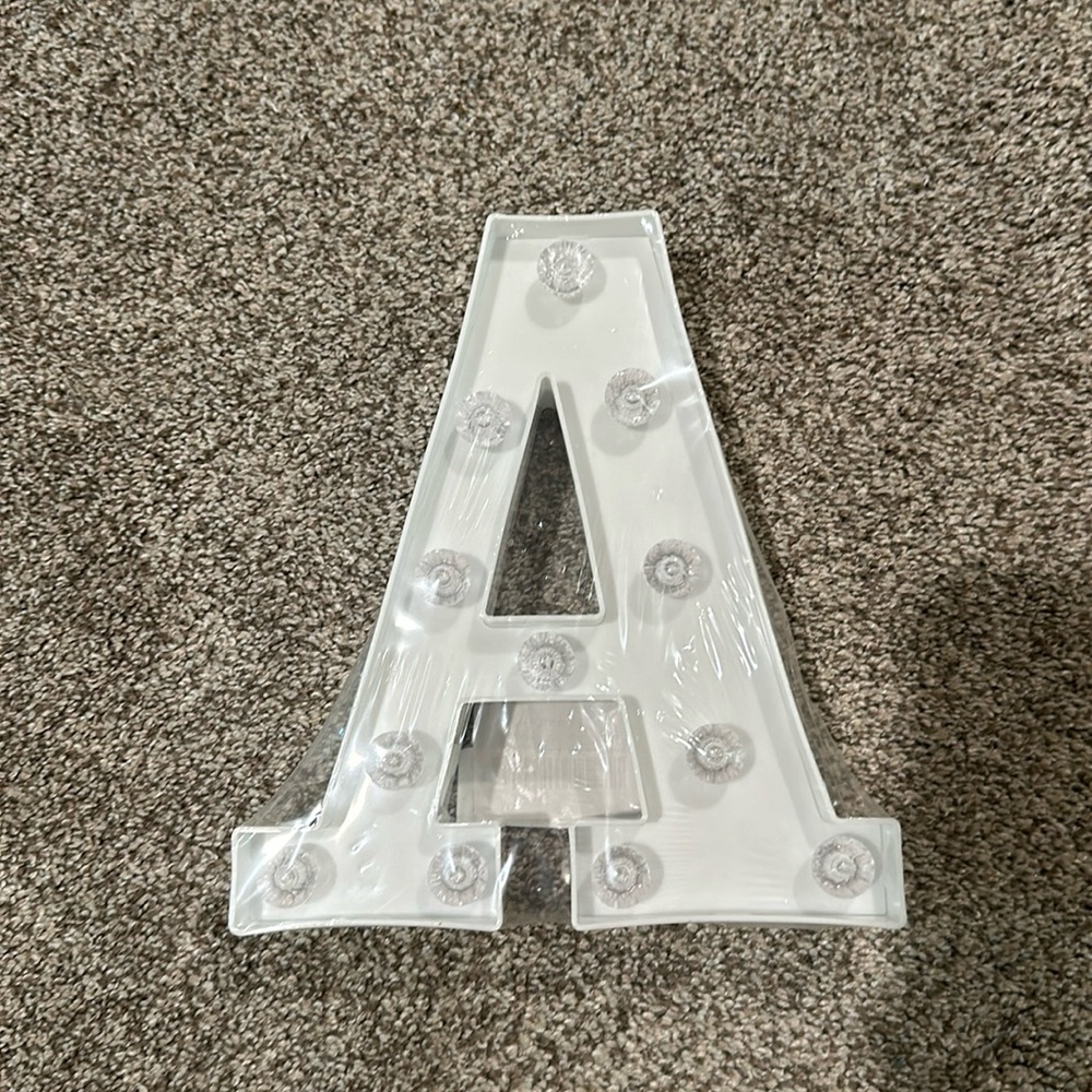 “A” letter light